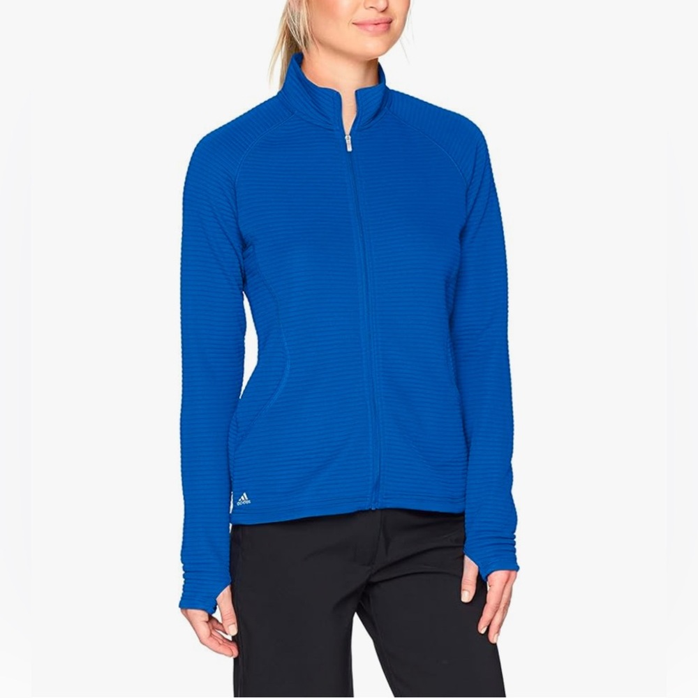 Adidas -NWT women’s Royal textured layer athletic sweatshirt zip up jacket ZS XL